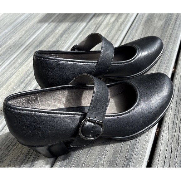 Eurosoft 10W Mary Jane Block Heel Shoes Women Paulette Black By Sofft - Picture 2 of 11